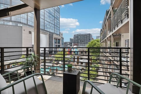 Private patio overlooking the pool