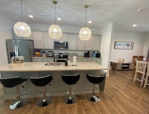 Full gourmet kithchen stocked with just about everything needed to cook any meal.