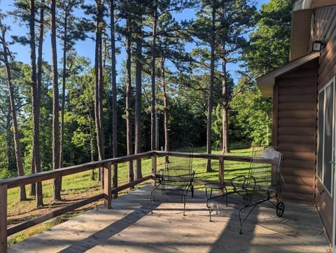 lounge chairs on back deck