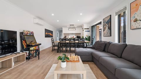 Living, dining, kitchen