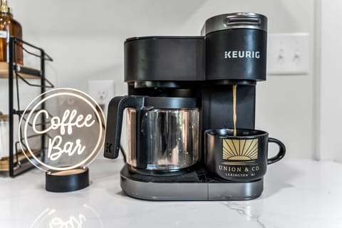 Coffee bar ready with your own Union & Co. mug—because vacation runs on caffeine, too.