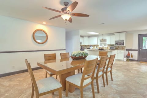 Dining table with seating for 10