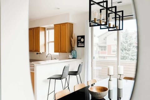 Dining area opens to kitchen