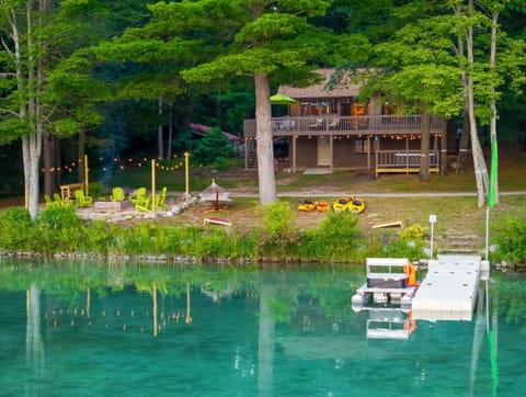 Relax at the dock with lakeside firepit.