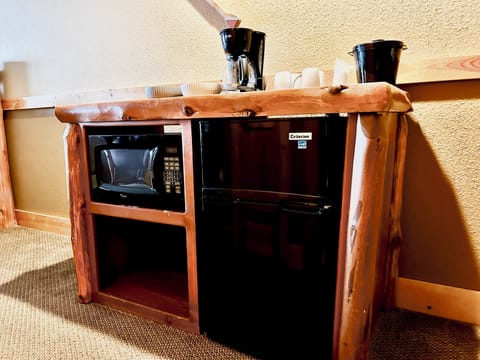 Coffee Maker, Mini-Fridge, Microwave, Toaster