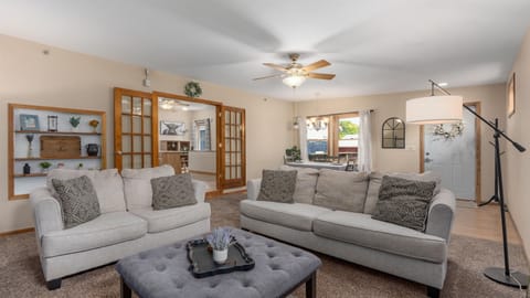 Enjoy Raindrop's tastefully decorated living room.