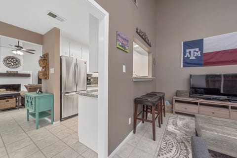 Extra seating at the bar by the kitchen