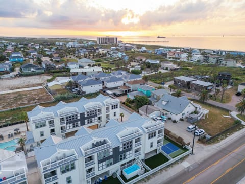 Aerial view of Rooftop Patios: Explore stunning views of the Gulf Coast