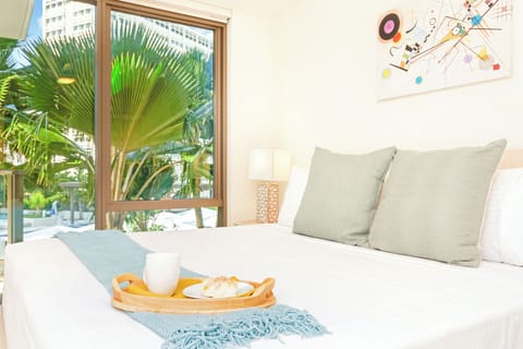 Comfort meets style in this bright bedroom