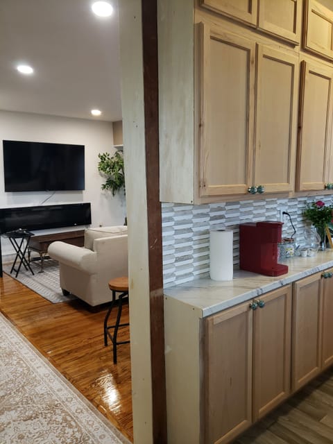 As you enter apartment 4, you will see your kitchen/dining/living room space.