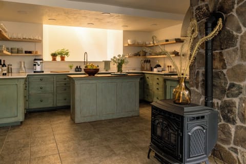 Modern kitchen & heat stove