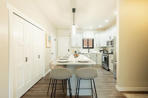 Unit 1 washer/dryer in closet and backyard access