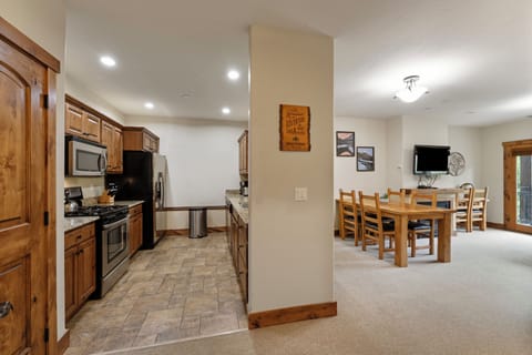 Kitchen close to the fun