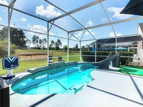 Poolside Bliss: Slide, soak, and savor in your private paradise.