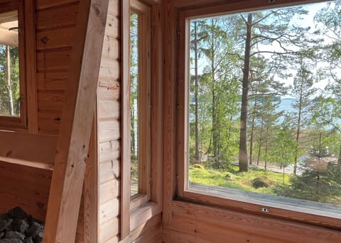 Sauna window sea view