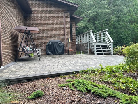 Front patio you cross to access stairs down to BNB patio and entry.