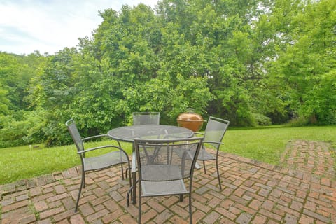 Patio | Charcoal Grill | Fire Pit | 11-Acre Property