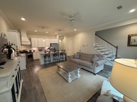 Living Area and Kitchen.