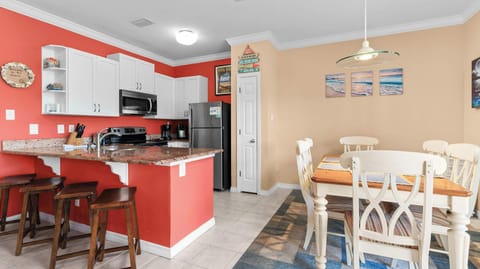 Grab a quick bite at the bar or settle in for a proper meal at the dining table.