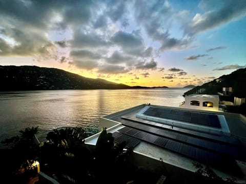 Upper patio deck view sunset
