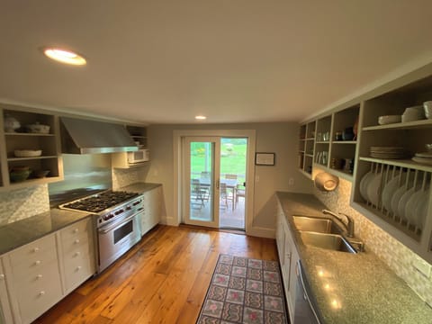 kitchen, door onto deck