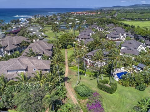 This was taken above the condo and is your exact walk to the beach, under 5 mins