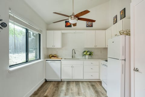 Unit A: Kitchen features modern appliances