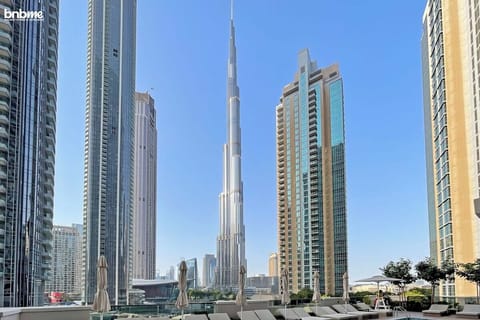 "Immerse yourself in the vibrant heart of Dubai with our apartment's prime location near the world-famous Burj Khalifa, where every moment promises excitement and exploration."