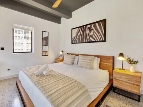 Unit 6 bedroom with spacious, comfy bed and good quality linen