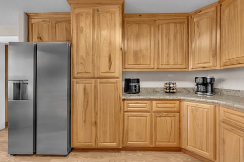 Kitchen - Ample Storage space for guests to use for long stays. And the kitchen has everything you need to prepare meals for a hungry group after a day of skiing, golfing, afternoon at one of the many lakes in the area or shopping in Murphy's.