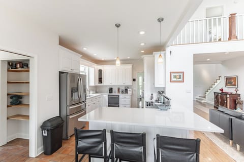 Kitchen and counter height bar with chairs