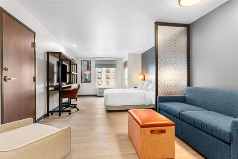 Lounge comfortably after a long day in the inviting seating area.