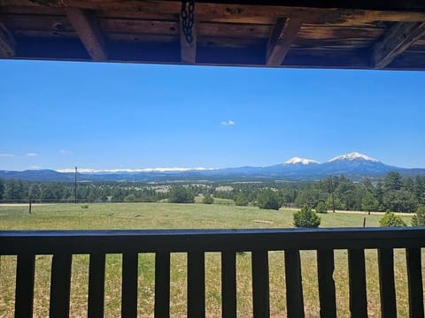 The Sangre de Cristo mountain range from the front porch