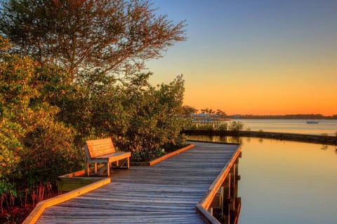 Shepard Park in Stuart at sunset. 5 minute drive. Fishing, picnic tables, and grills, walking trails, and dog friendly! Stuart Florida Sonny Stays
