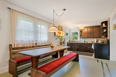 Dining area and kitchen