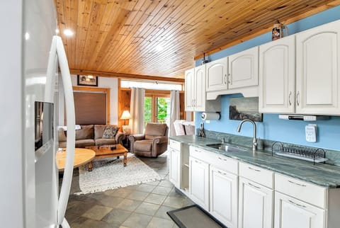 The open concept of the first floor allows for easy movement through out the house! 