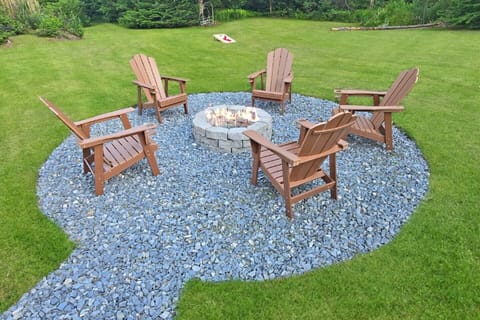 Sit around fire with the whole family or play some corn hole! 