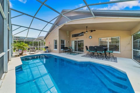 Sparkling private pool with comfortable loungers — enjoy sunny days in total privacy