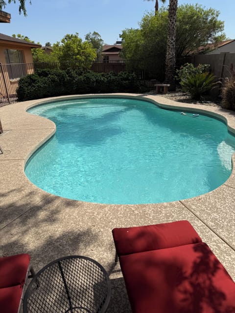Pool from bench looking South