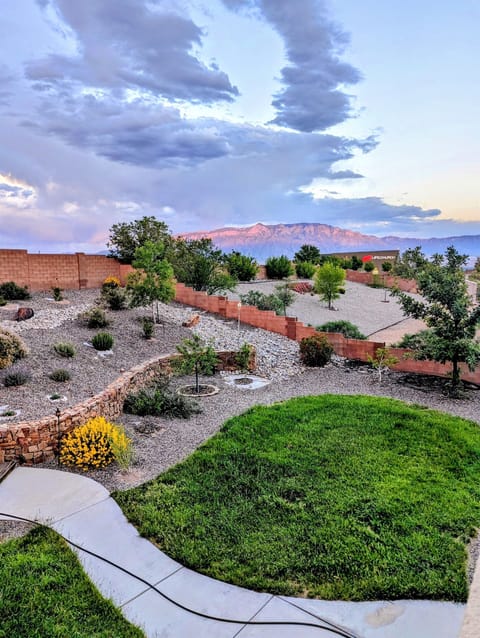 Evening view from up on the balcony!