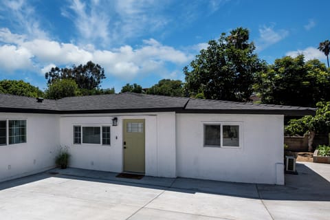 Modern exterior with easy access and a private entrance.