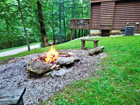 The fire pit outside in the side yard for guests to use!  Please provide your own firewood to use it. 