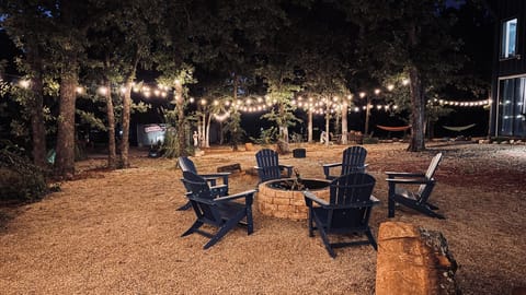 Backyard in the night