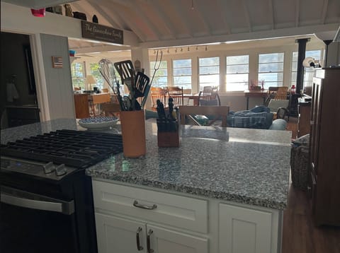 Even the chefs get amazing panoramic views of the lake and mountains!