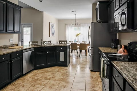 Fully Equipped Kitchen | Stainless Steel Fridge | Coffee & Tea Bar