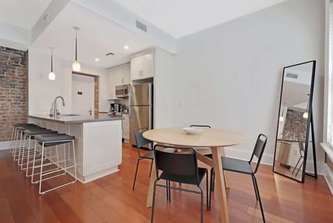 Dining area and kitchen island
