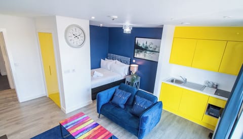 Lounge & Bedroom at Avo Apartments Short Lets & Serviced Accommodation