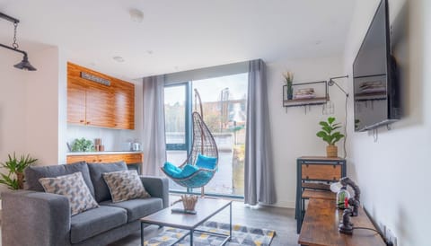 Lounge & Kitchen at Avo Apartments Short Lets & Serviced Accommodation