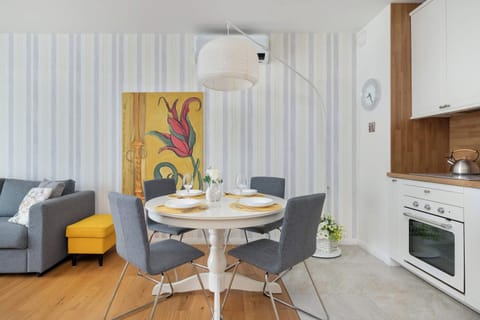 Dining table in the living room.