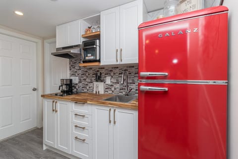 Prepare meals with a fully-equipped kitchen